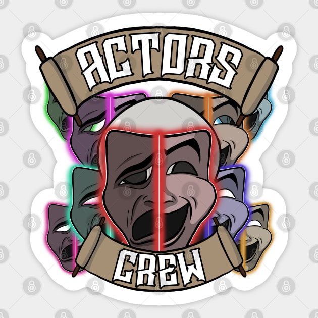 Actors crew Jolly Roger pirate flag Sticker by RampArt